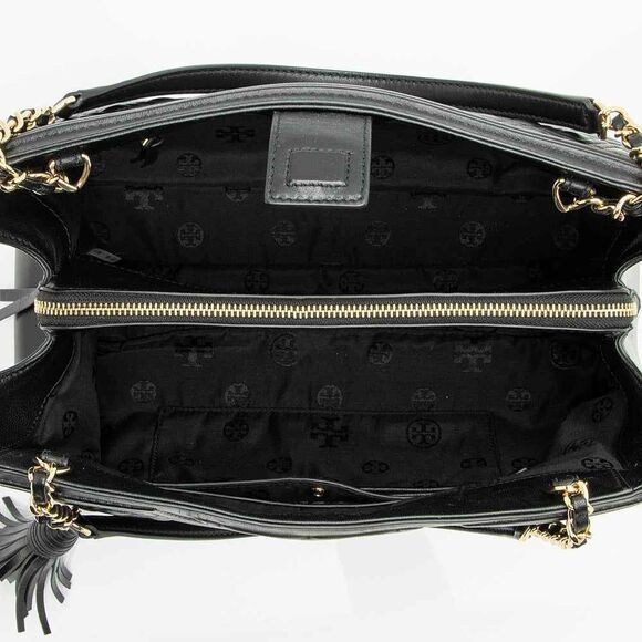 Tory Burch Designer Quilted Leather Fleming tote purse handbag - Picture 9 of 10